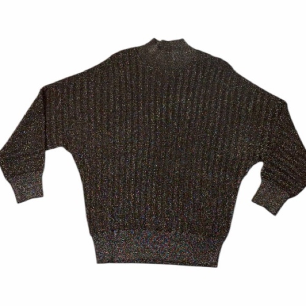 Elie Tahari Black Sparkle Turtleneck Sweater Size L
NWT